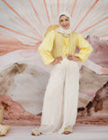 Pleated pants in White