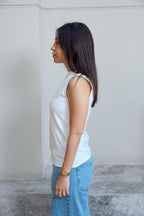 Essential Cotton Sleeveless Double Layered Top - offWhite