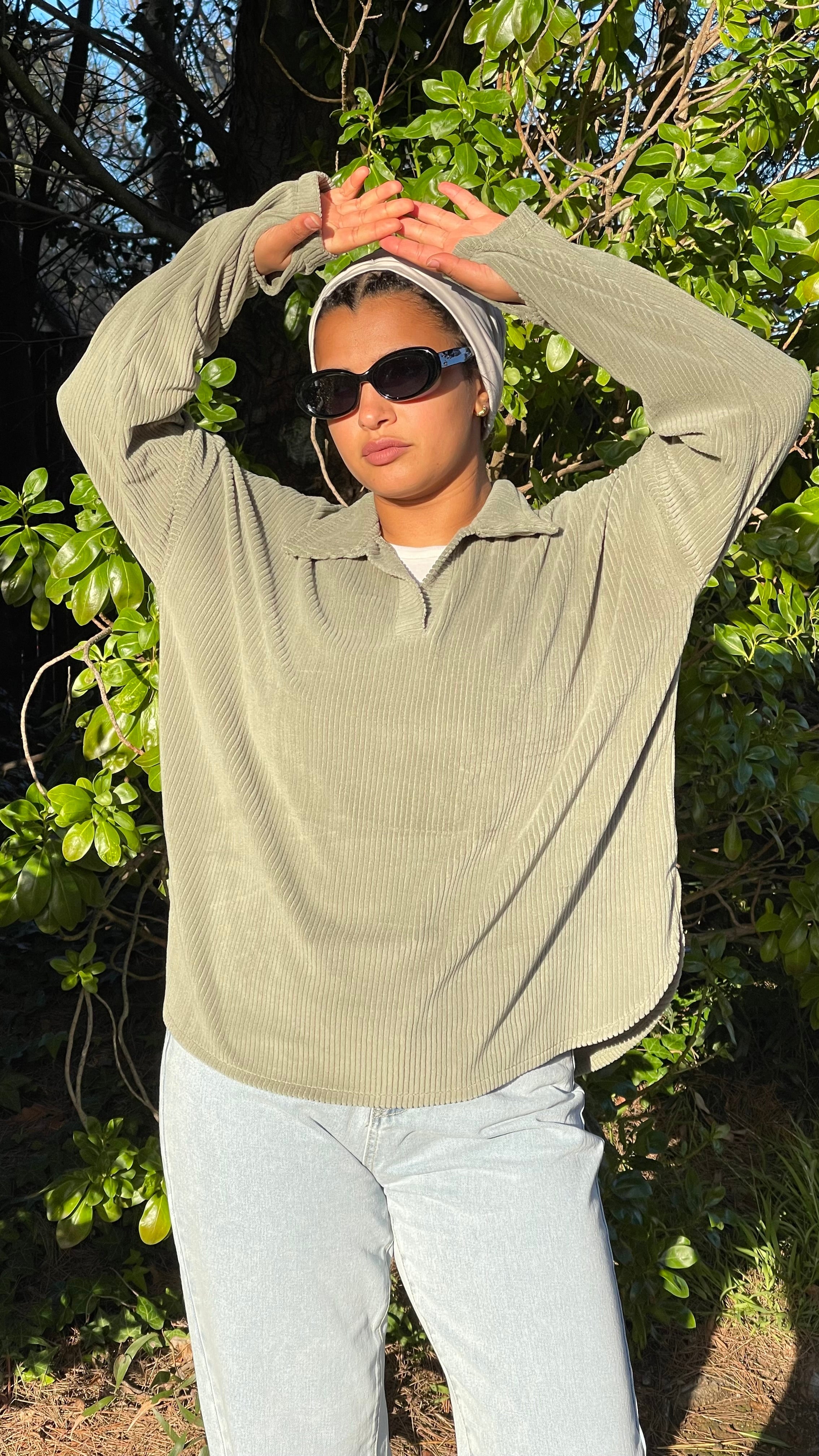 The Striped Velvet Everyday Top