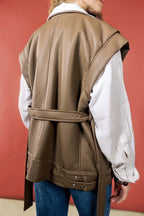 Belted Leather Vest