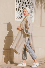 Mid Length Beige Kaftan