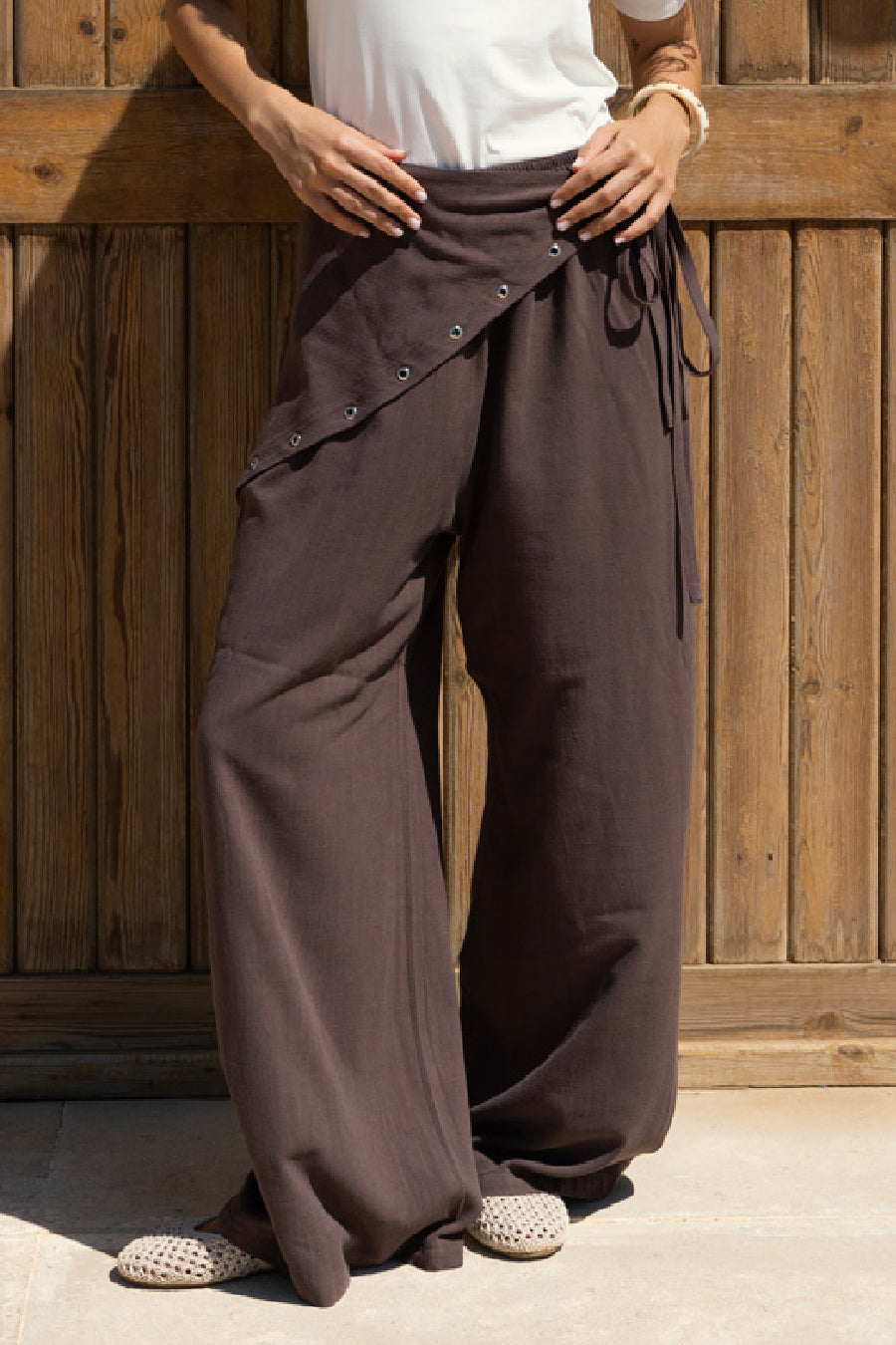 Ease Linen Pants - Brown
