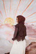 Mariposa vest in Brown