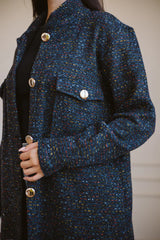 Anna manteau in navyblack
