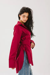 Ribbon chemise in maroon. (Available Only at leilet el eid bazar)