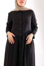 ease, effortless ,
Soft crepe abaya with buttons and pockets Code 408