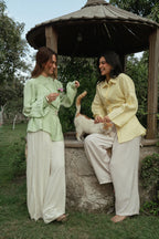 Back Tie Linen Blouse