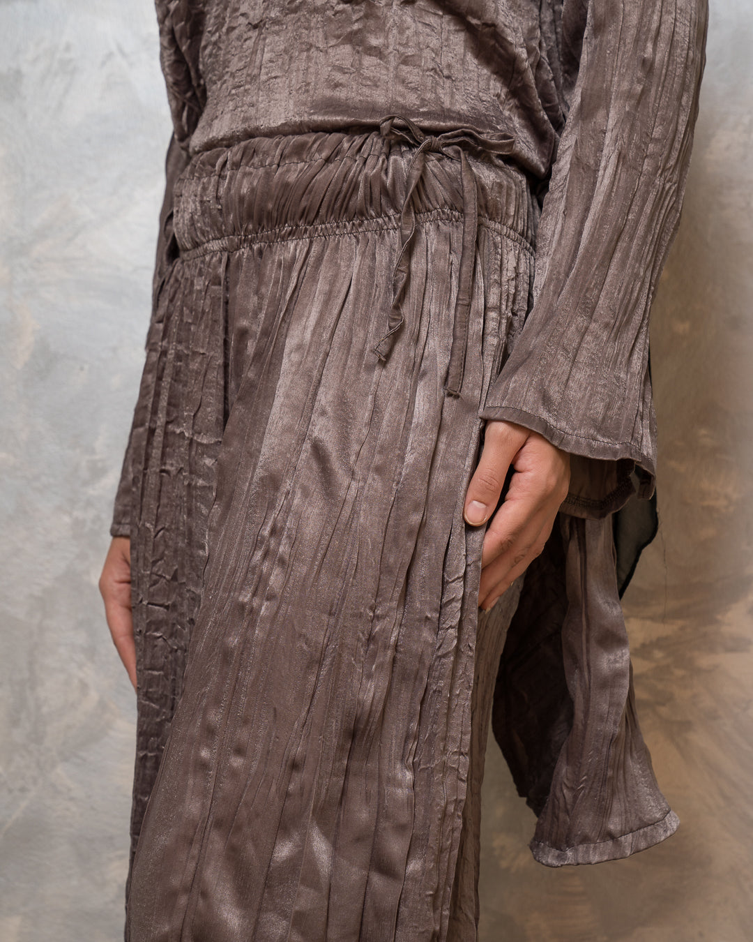 Bougie Girl Premium Wrinkled Satin Set