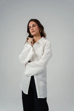Back Tie Linen Blouse