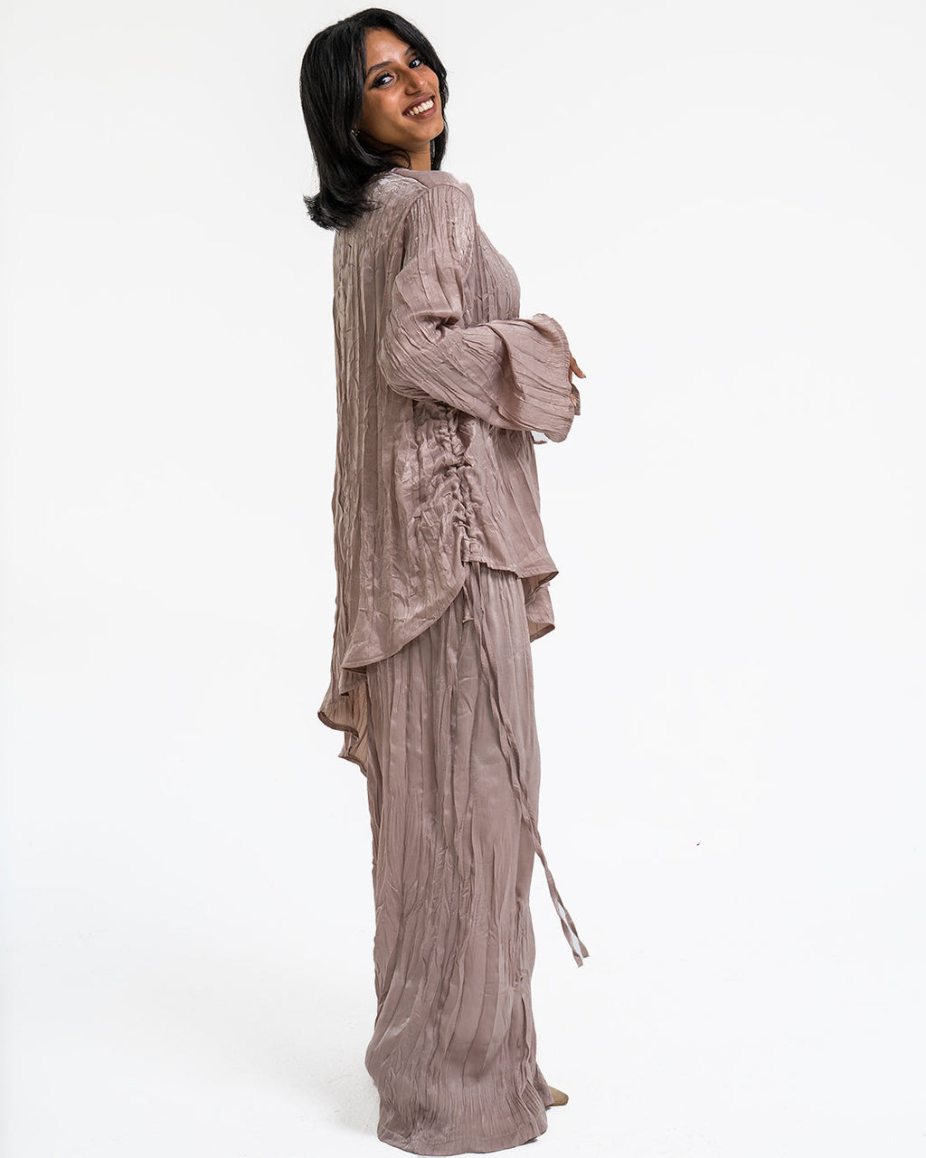 Bougie Girl Premium Wrinkled Satin Set
