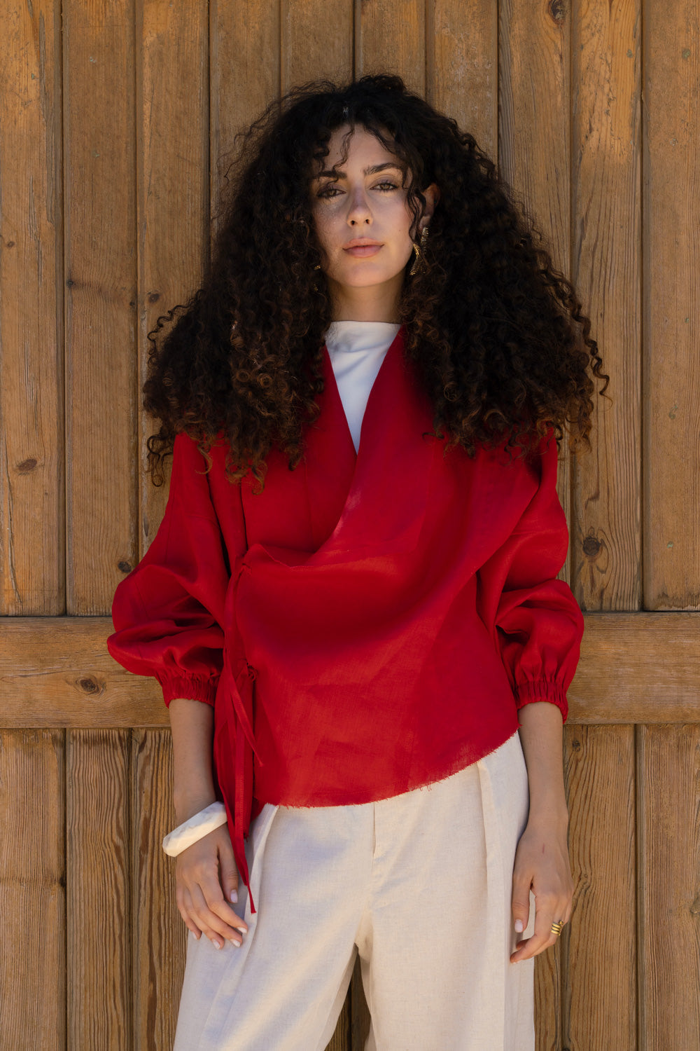 The linen jacket - Red