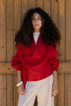 The linen jacket - Red