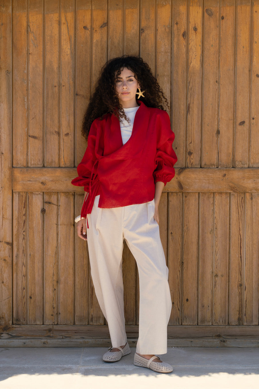 The linen jacket - Red