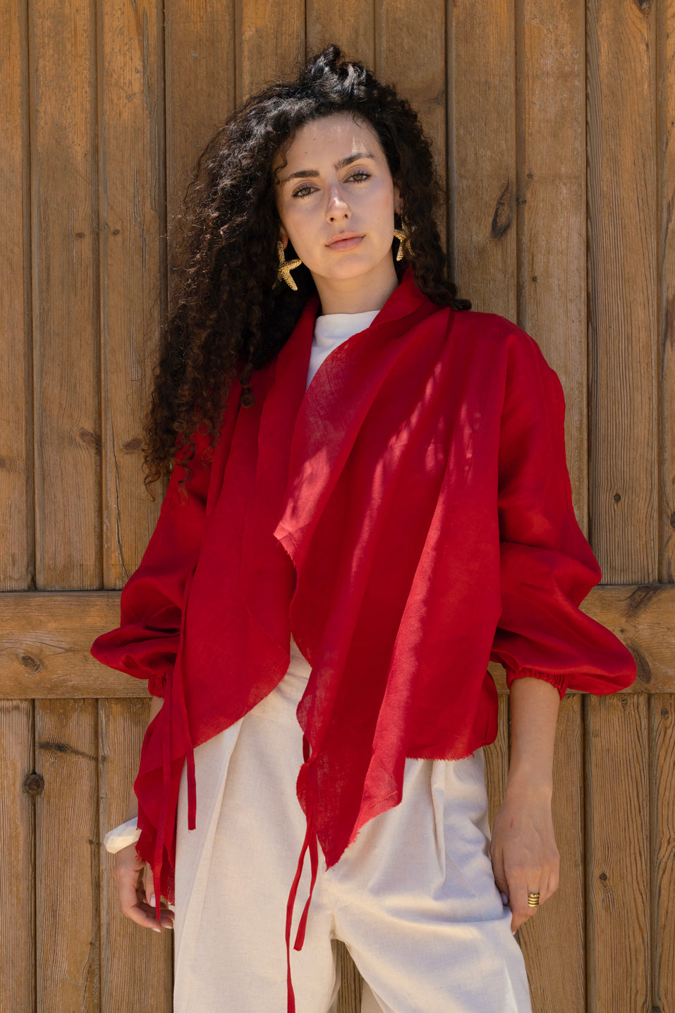 The linen jacket - Red