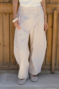 Linen balloon pants - Beige