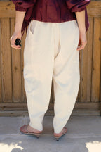 Linen balloon pants - Offwhite