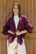 The linen jacket - plum