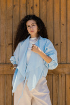 The linen jacket - Baby Blue