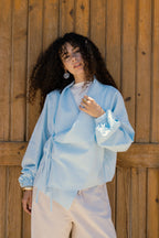 The linen jacket - Baby Blue