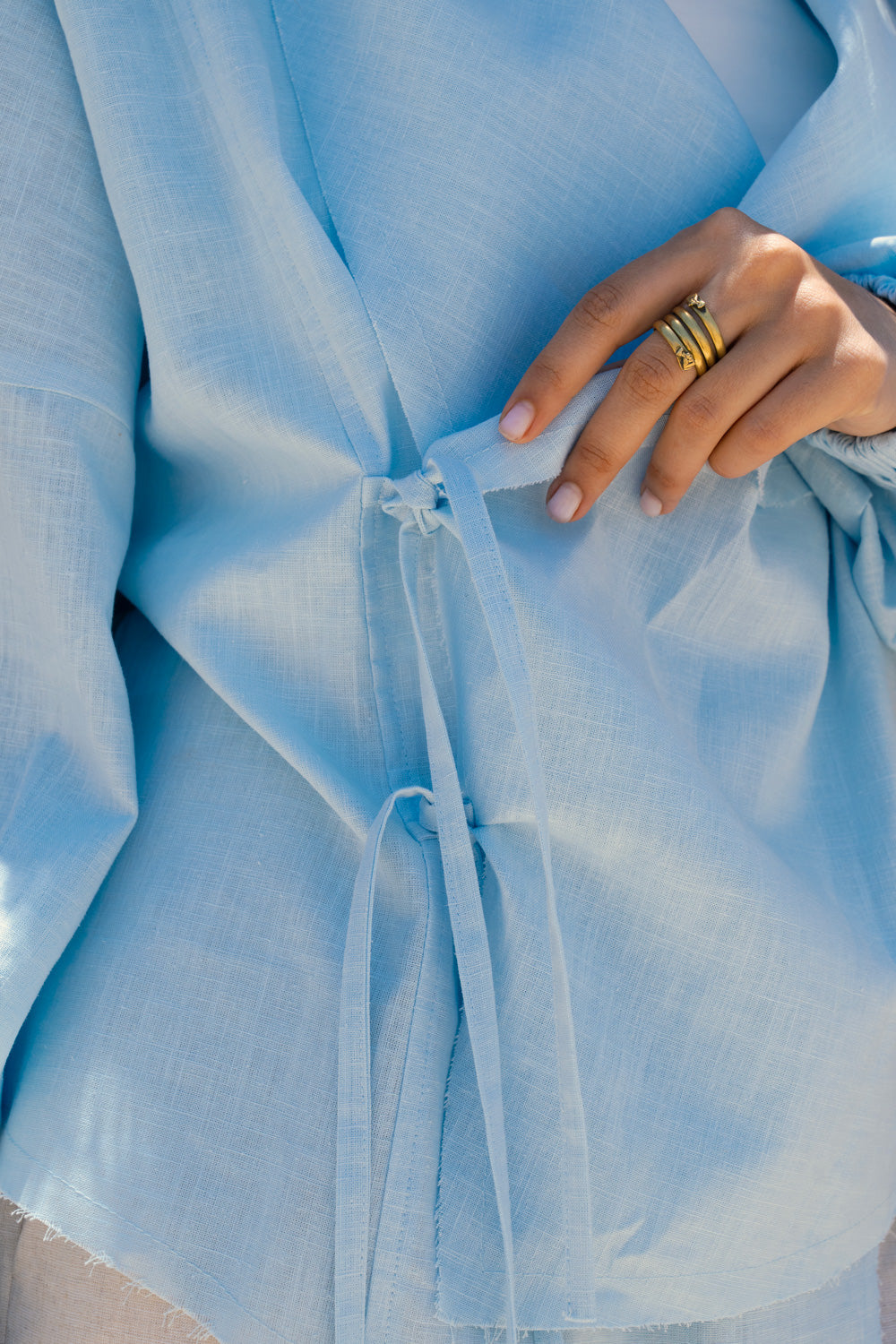 The linen jacket - Baby Blue