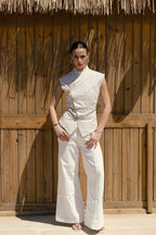 Midrise Wide-leg Jeans - White