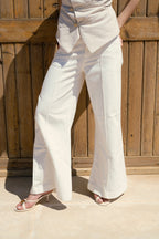 Midrise Wide-leg Jeans - White