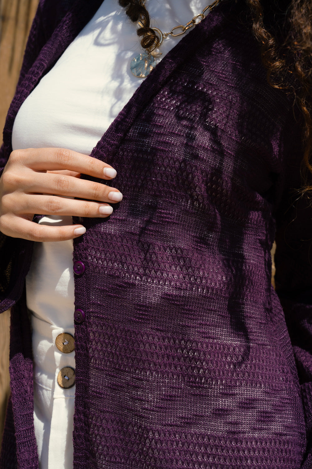 Sol Cardigan - Purple Plum