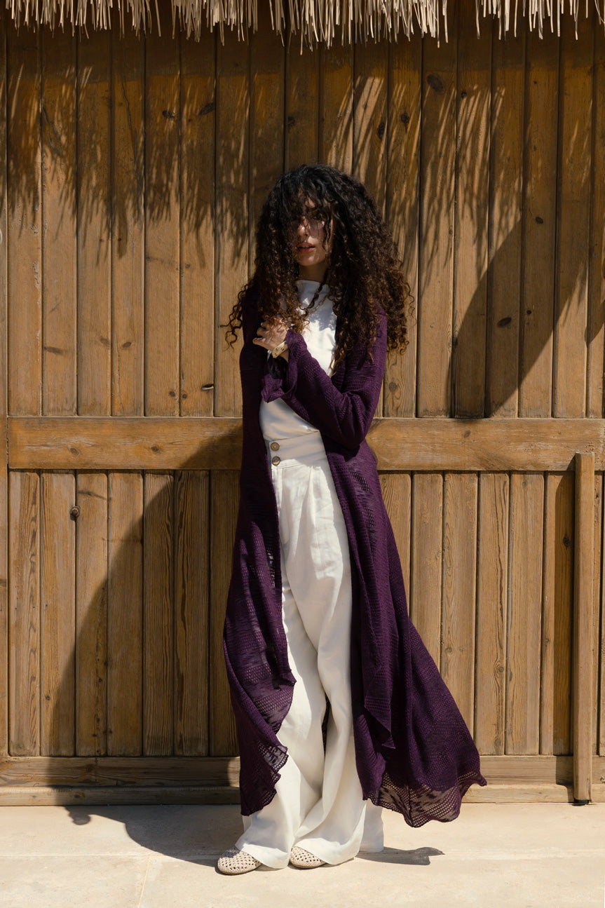 Sol Cardigan - Purple Plum