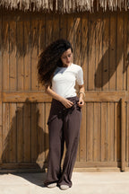 Ease Linen Pants - Brown