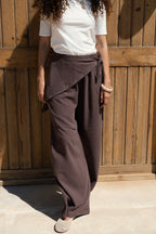 Ease Linen Pants - Brown