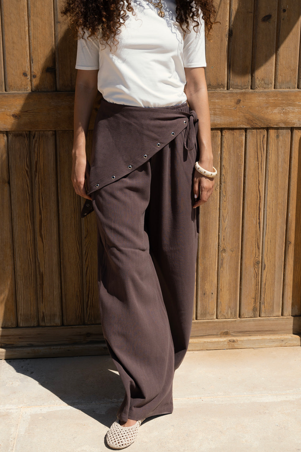 Ease Linen Pants - Brown