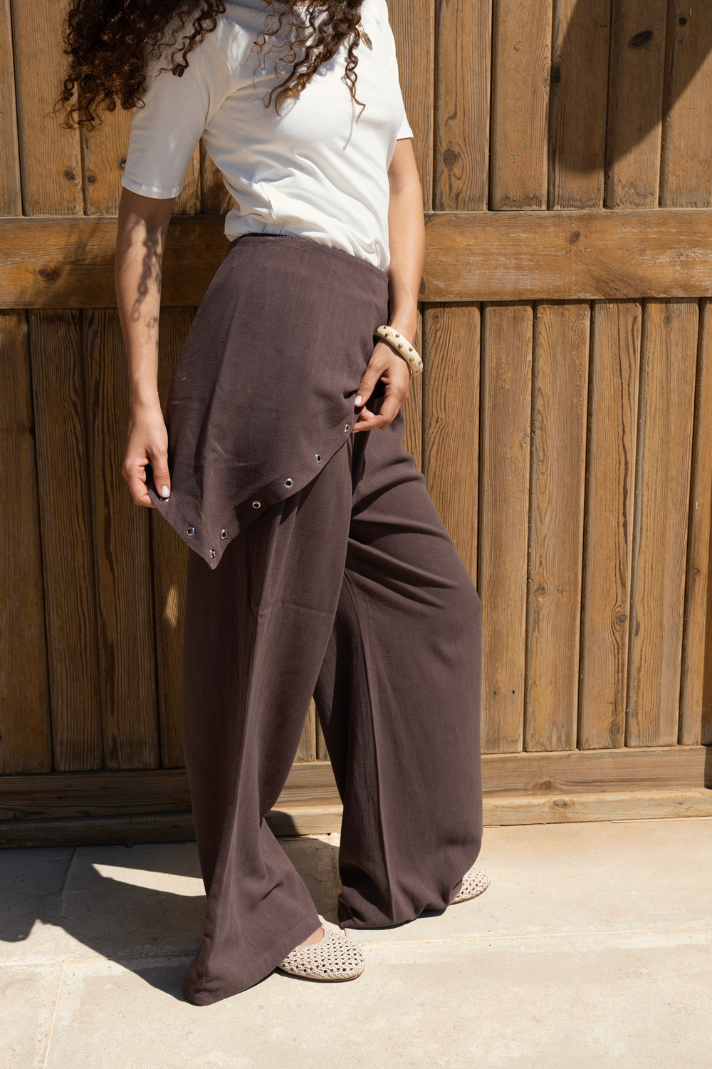 Ease Linen Pants - Brown