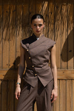 Contour vest - Brown