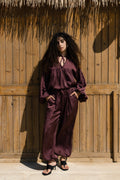 Allure satin set - Plum