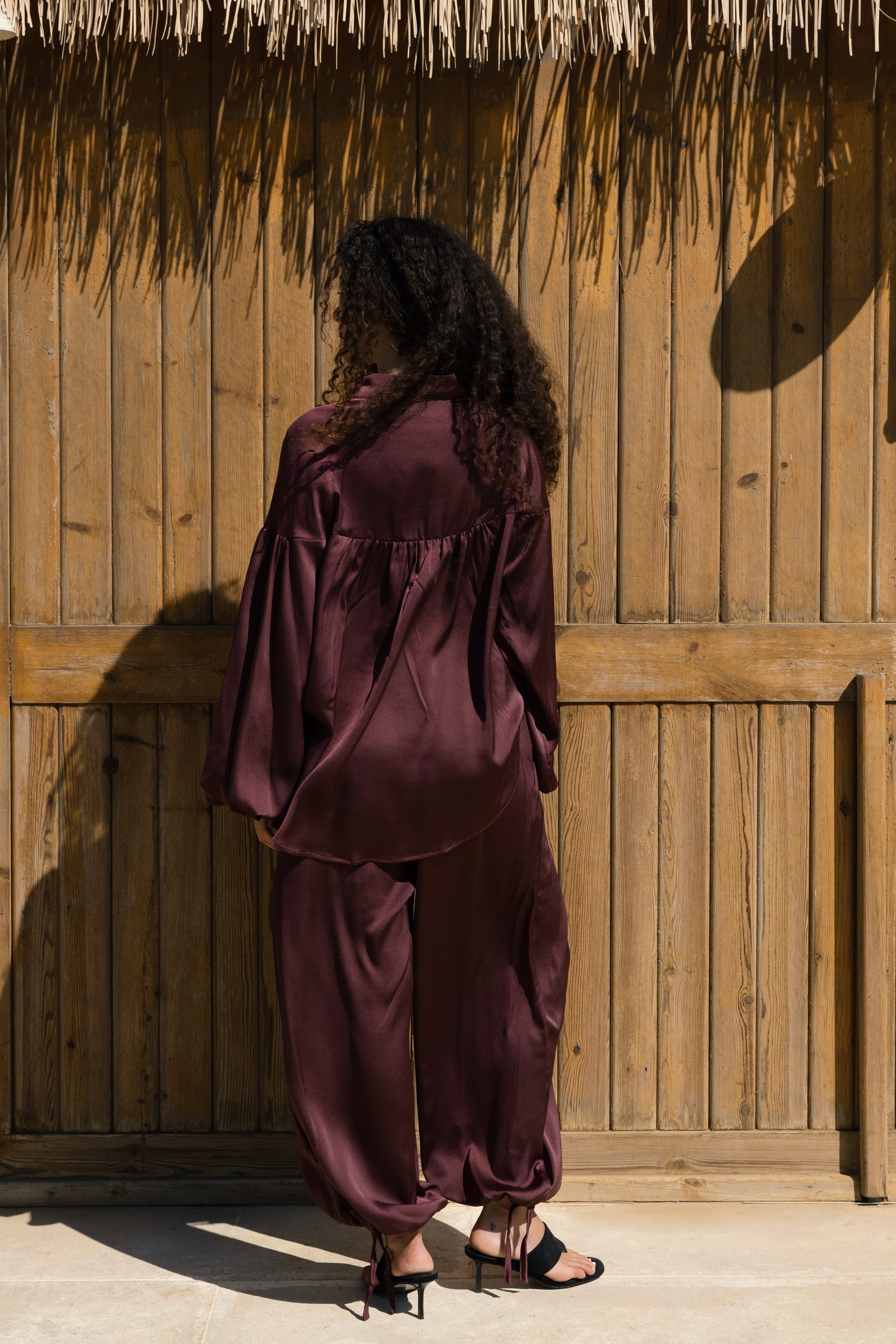 Allure satin set - Plum