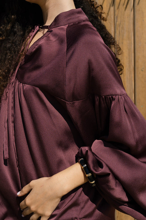 Allure satin set - Plum