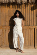 Linen balloon pants - Offwhite