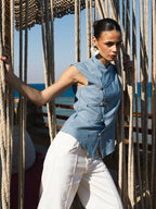 Contour vest - Denim Blue
