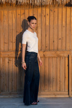 Studs Flare jeans - Dark Blue
