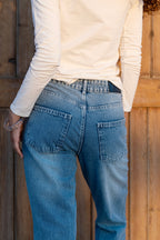 Studs Flare jeans - Light Blue
