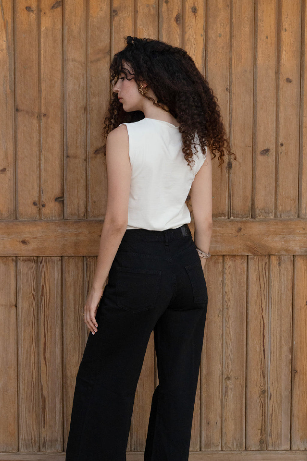 Essential Cotton Sleeveless Double Layered Top - offWhite