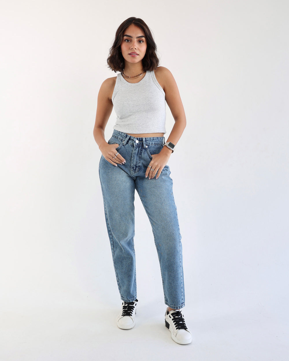 Mom Fit Jeans - Blue