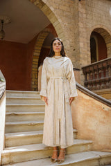 Embroidery kaftan - beige embroidery