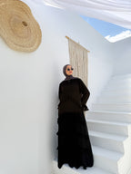 Ruffle Tier Abaya C604