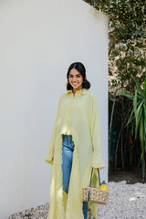 Fringed out cape in Yellow