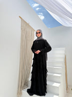Tiered Ruffles Abaya C600