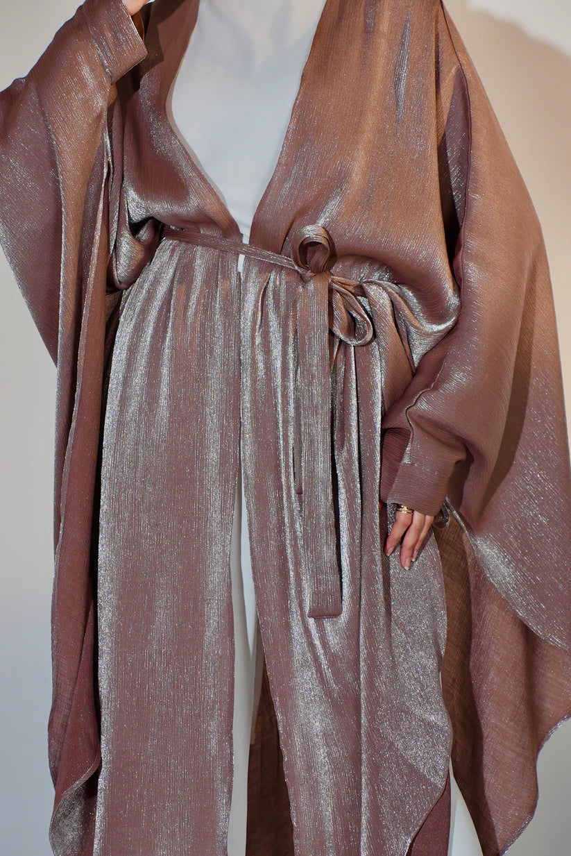 Starry Nights Shawl Kaftan in Mauve