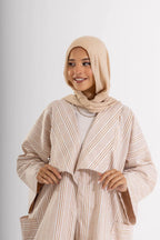 DANA STRIPED LINEN COTTON KIMONO