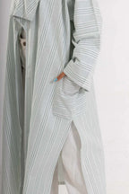 DANA STRIPED LINEN COTTON KIMONO