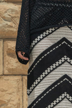 Fringed Crochet Skirt / Black